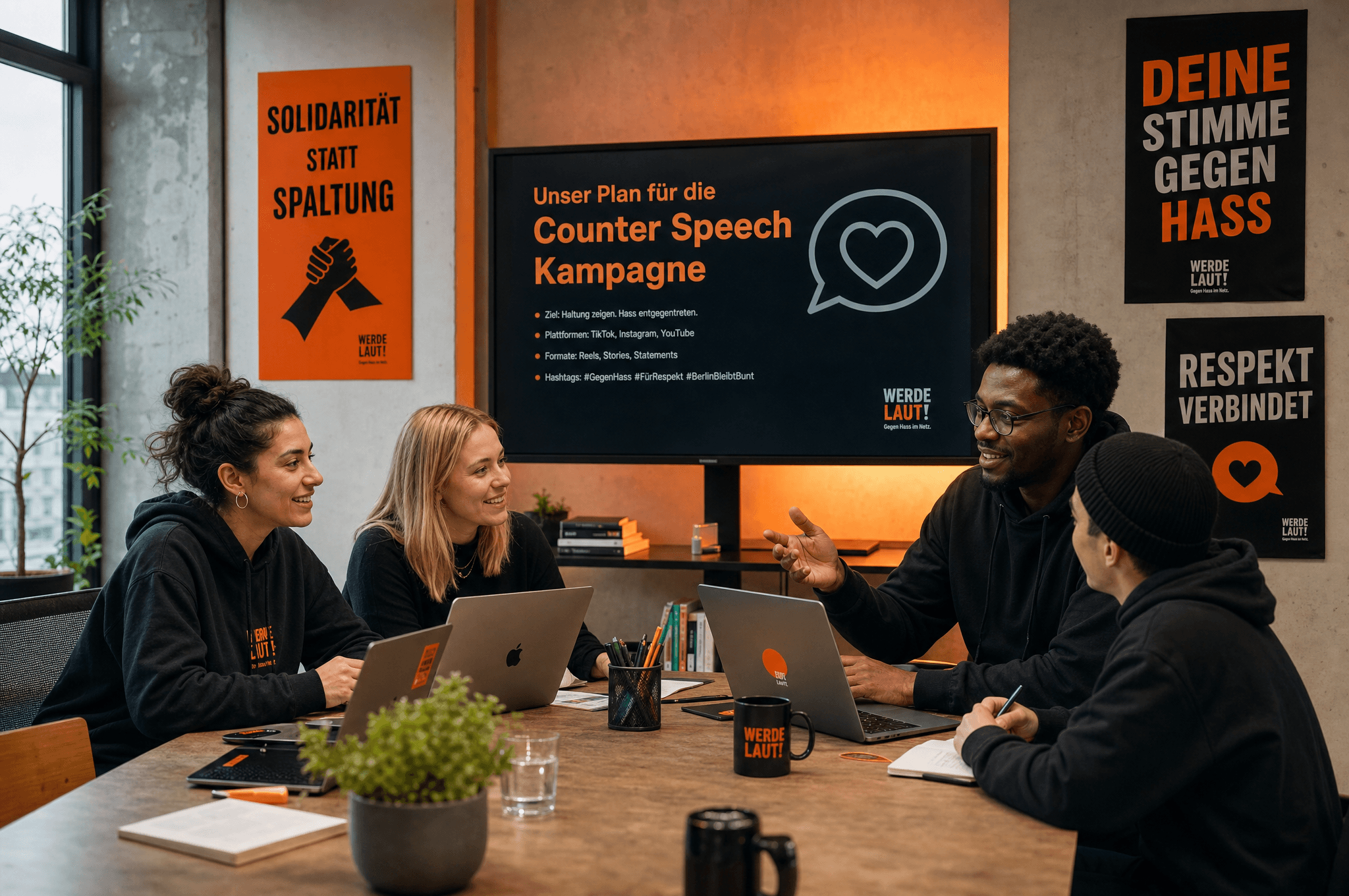 Use-Case NGO: Social-Media-Team koordiniert eine Counter-Speech-Aktion zu einem Hass-Trend.